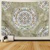 Runder Mandala-Wandteppich, Wandbehang, böhmischer Stil, schlicht, retro, geheimnisvoll, Polyester, bedruckt, Tischdecke, Schlafzimmer-Dekor