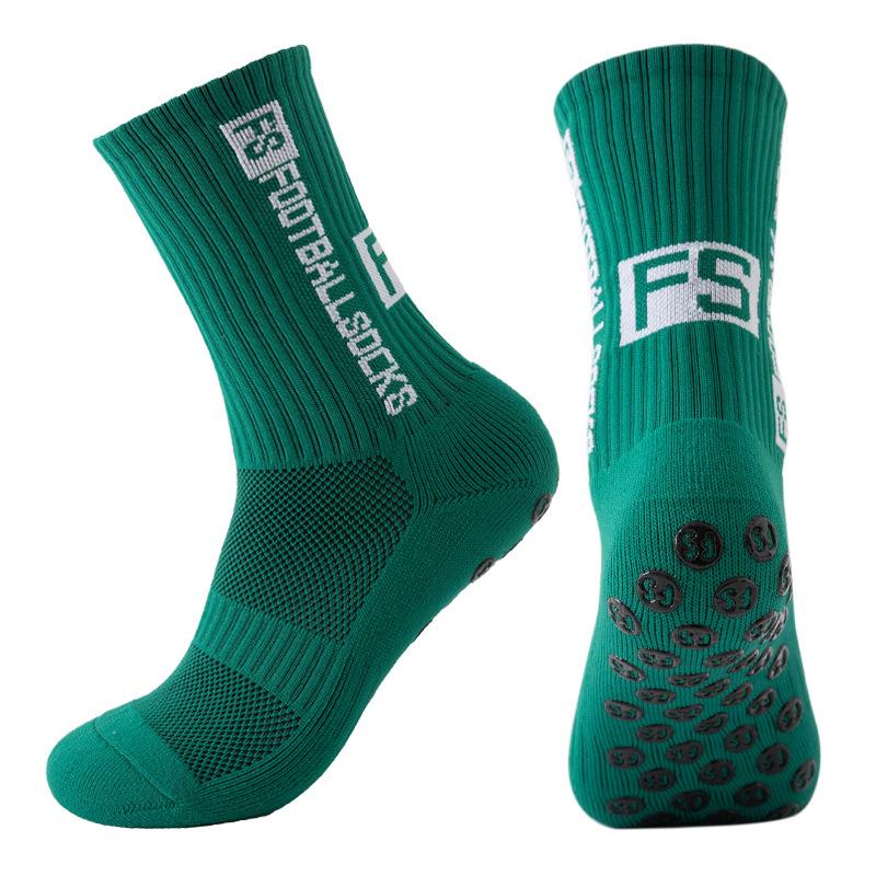 FS Glue Non-Slip Mid-Calf Breathable Sweat-Wicking Football Socks for Men and Women