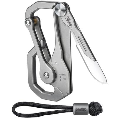 KeyUnity KU00 Titan Handlich Titan Outdoor EDC Klappbar Geschenk für Männer Multi-Tool Schlüsselanhänger, Artikel, Multifunktions-Karabiner, Legierung, Verwendung, Leichtgewicht,