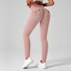 Damskie Modne Kieszonkowe Spodnie Fitness Jogi Wysoki Stan Biodra Scrub Elastyczne Bieganie Obcisłe Sportowe Spodnie Fitness