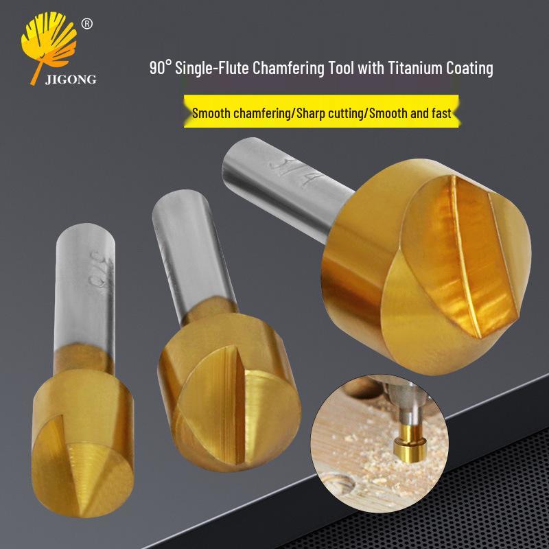 90° Single-Flute Chamfering & Countersink Tool for Wood