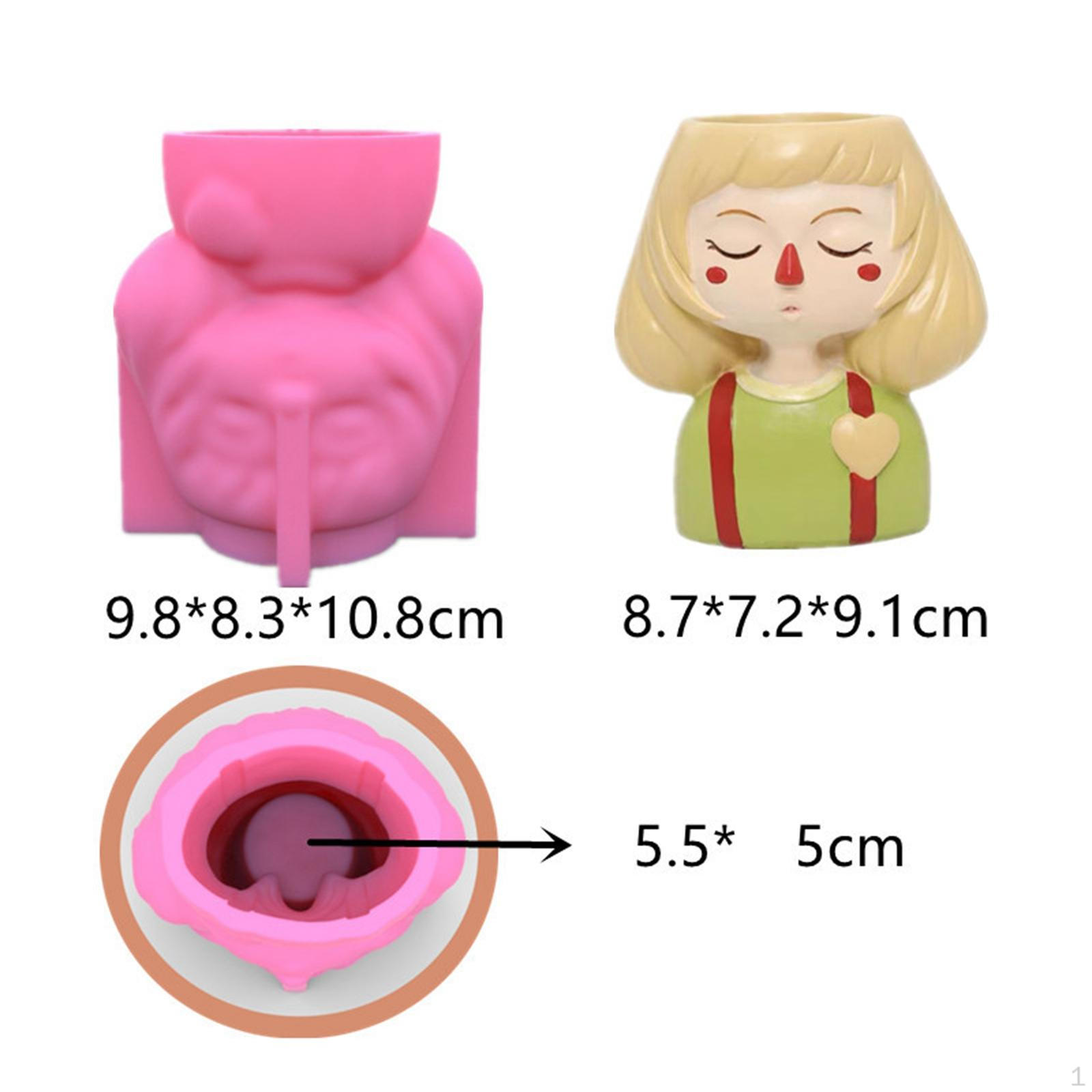 

3D Silicone Vase Model Epoxy Casting Flower Pot Home Decor Clay Pen Holder