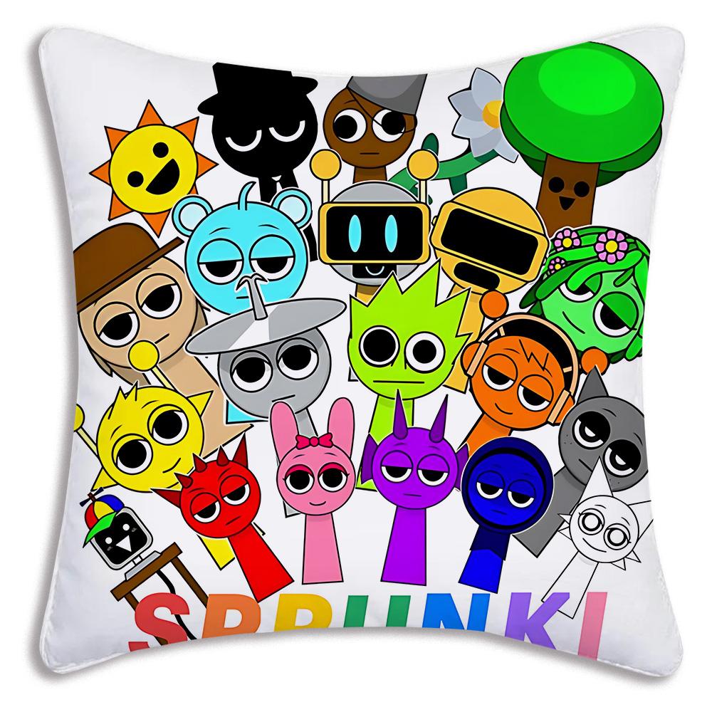 Joc amuzant Pentru S-SprunkiS Huse de Pernă Desene Animate Canapea Decorative Casă Imprimare Față-Verso Pluș Scurt Drăguț Husă Pernă