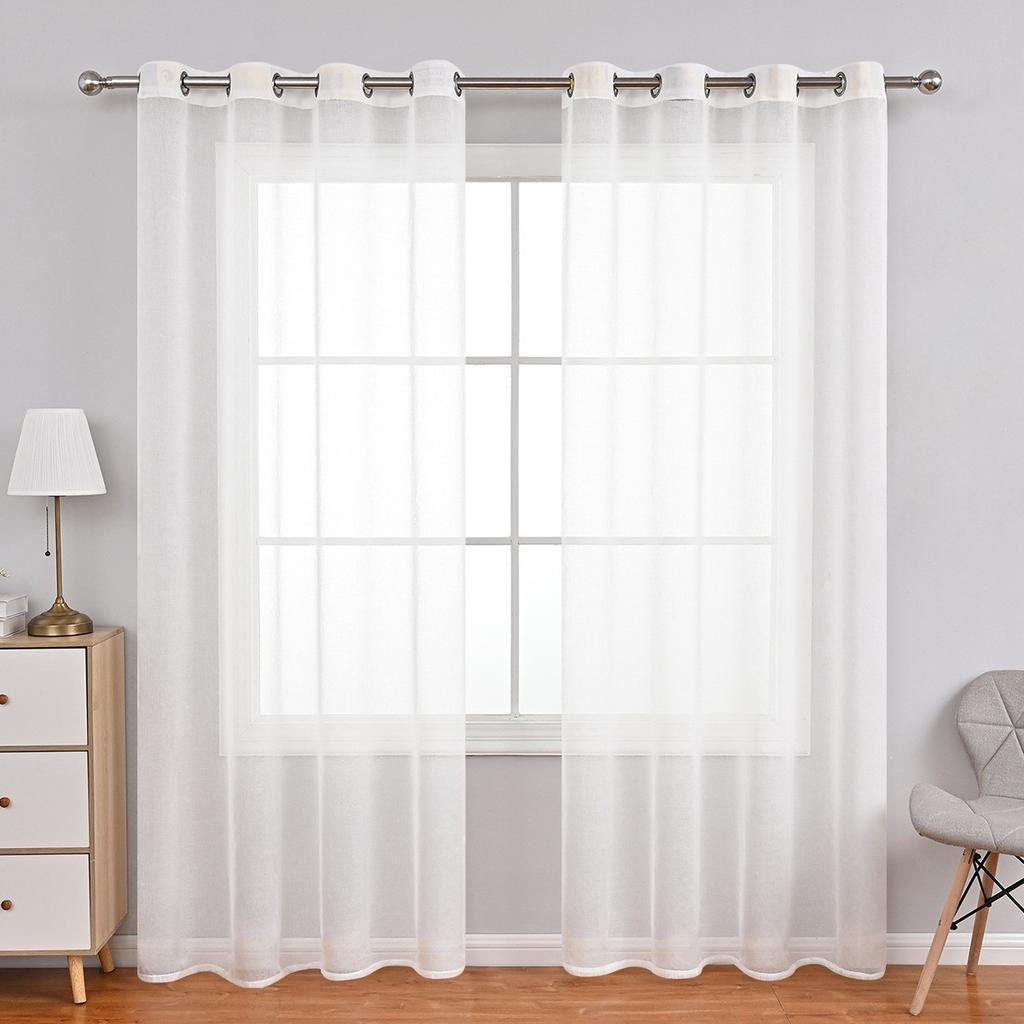 Solid Color Full Dolly Window Screen Semi-Blackout Curtains, Meike Multi-Finished Curtains
