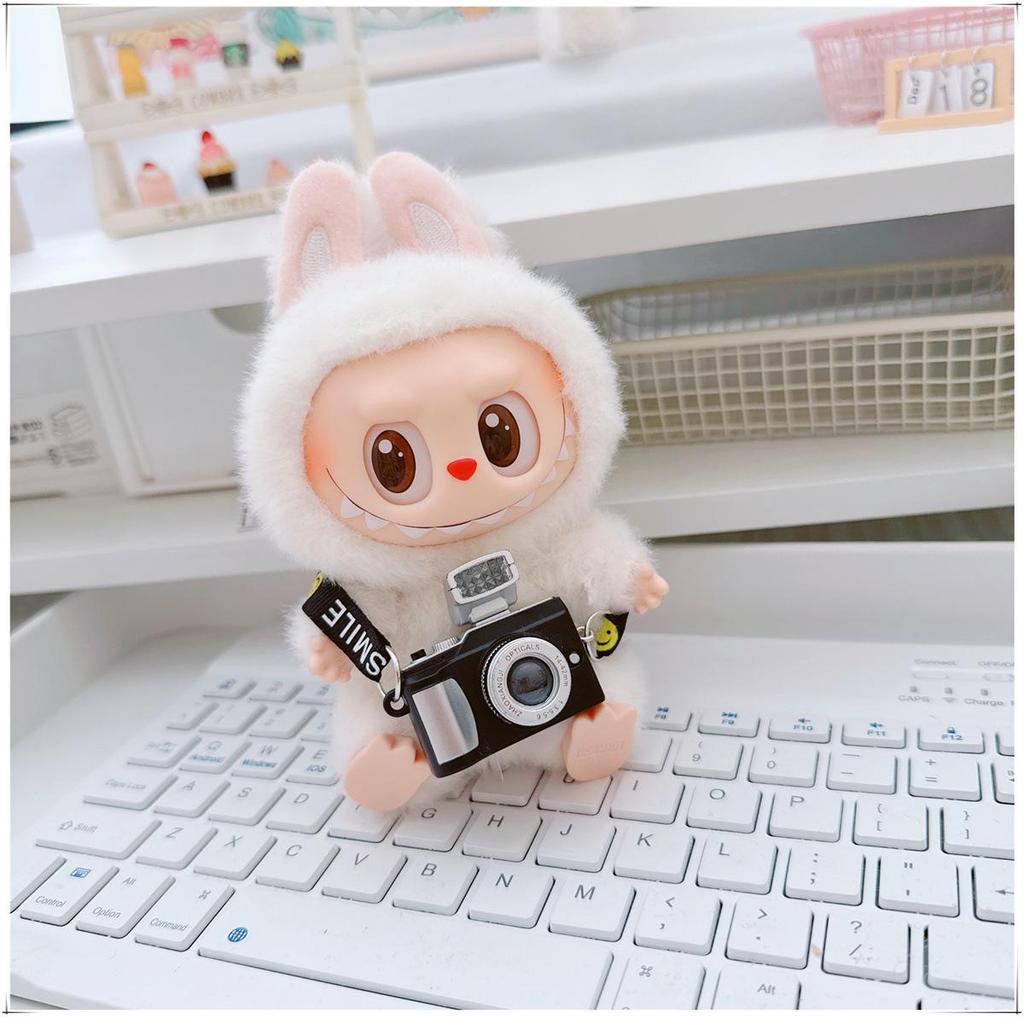 First, Second, and Third Generation Labubu Doll Clothes & Accessories Set: Includes 17cm and 10cm Doll Clothes, Crossbody Bag, and Hair Clip.