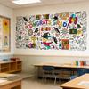 Abschlussfeier Ausmalposter & Einweg-Doodle-Papier-Tischdecke