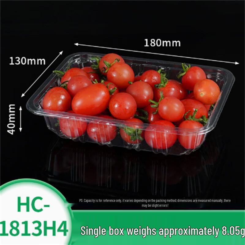 Rectangular Disposable Transparent Plastic Fruit Box