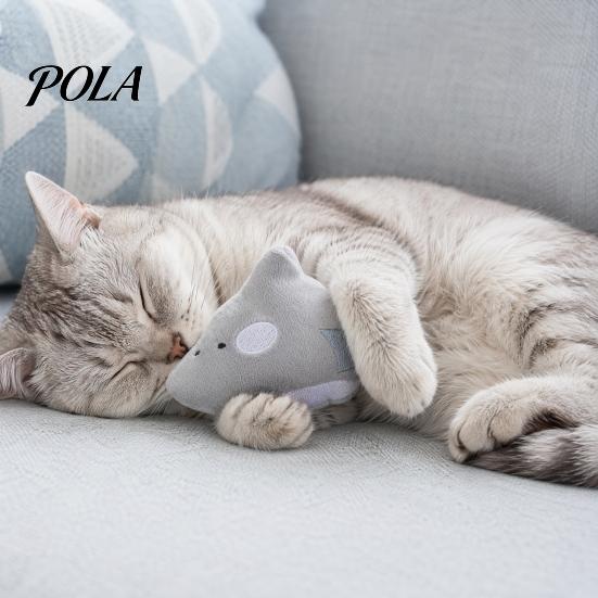 Kitten Entertainment Gift Cat Toys, Catnip Plush Ocean Toys for Cats, Shark Fish Ray Shapes Interactive Kicker, Natural Filled Toy Soft Chewing