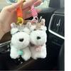 Adorable Schnauzer Plush Keychain Soft Dog Backpack Charm Cute Gift Doll