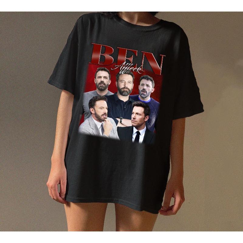 

Ben Affleck Printed Womens Tshirt Fashion Trend Top SpringSummer Pure Cotton Unisex Short Sleeve Tshirt S