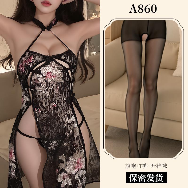 Fun underwear antique neck pure desire perspective cheongsam temptation sexy small breasts passion free dating robe