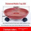 Rolling Plant Tray with Thickened Base: Durable Plastic Mobile Chassis for Large Pots with Universal Wheels