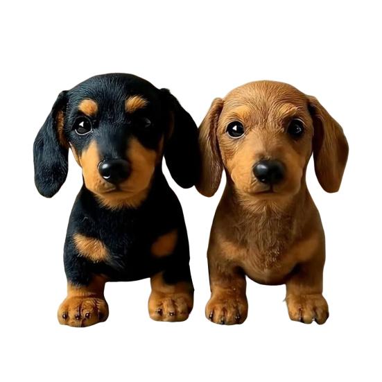 2Pcs Emotional Support Dachshund Plush Toy Soft Stuffed Animal Couch Companion for Stress Relief