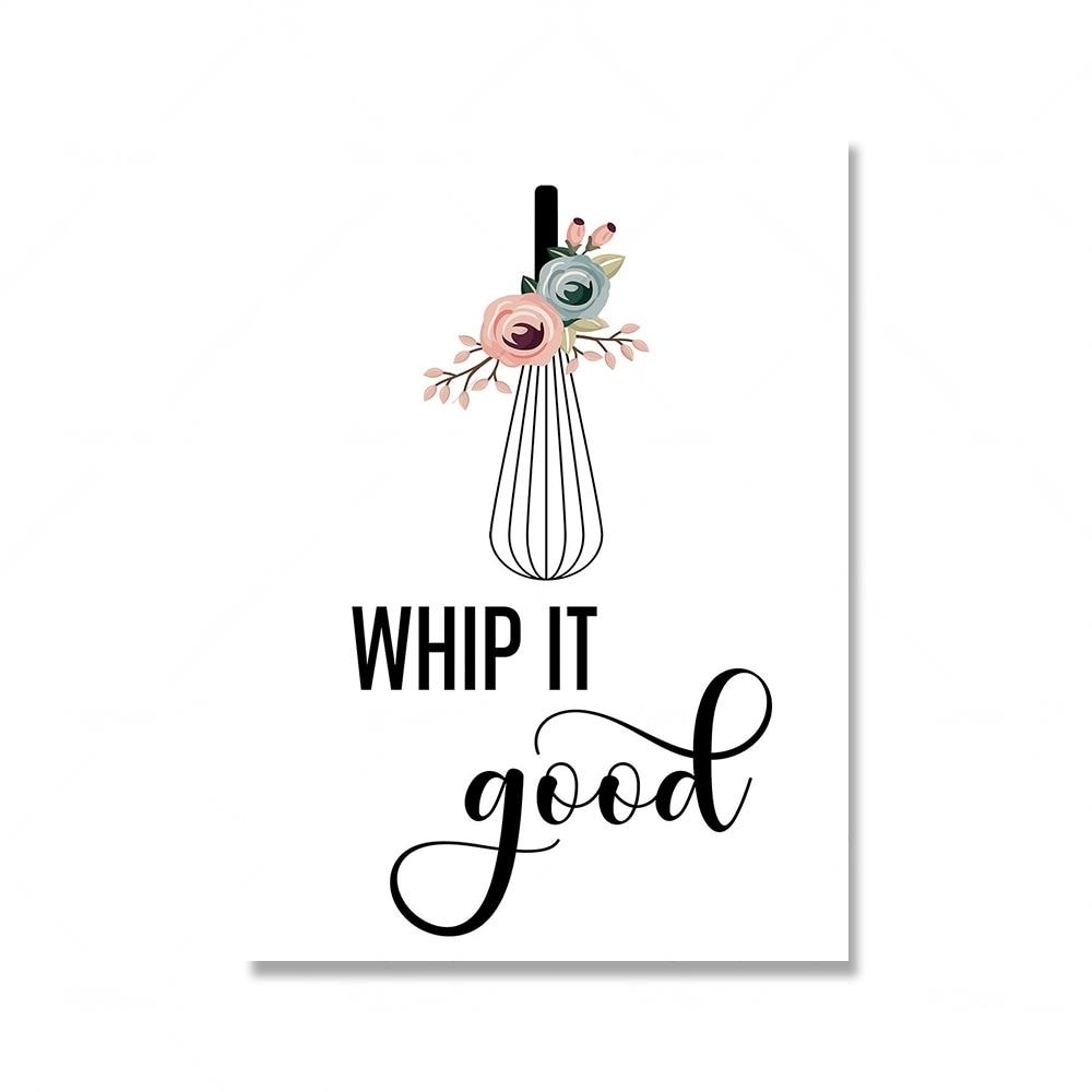 

Кухонная утварь Настенное искусство Холст Живопись Кухонная цитата Постеры и принты Черно-белое Кулинарное настенное изображение Кухонное украшение 21x30cm No Framed