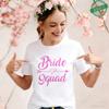 Team Bride Squad Matching T-Shirts, Arrow Heart Graphic Tees, Short Sleeve O Neck Tops for Bachelorette Party & Bridal Shower