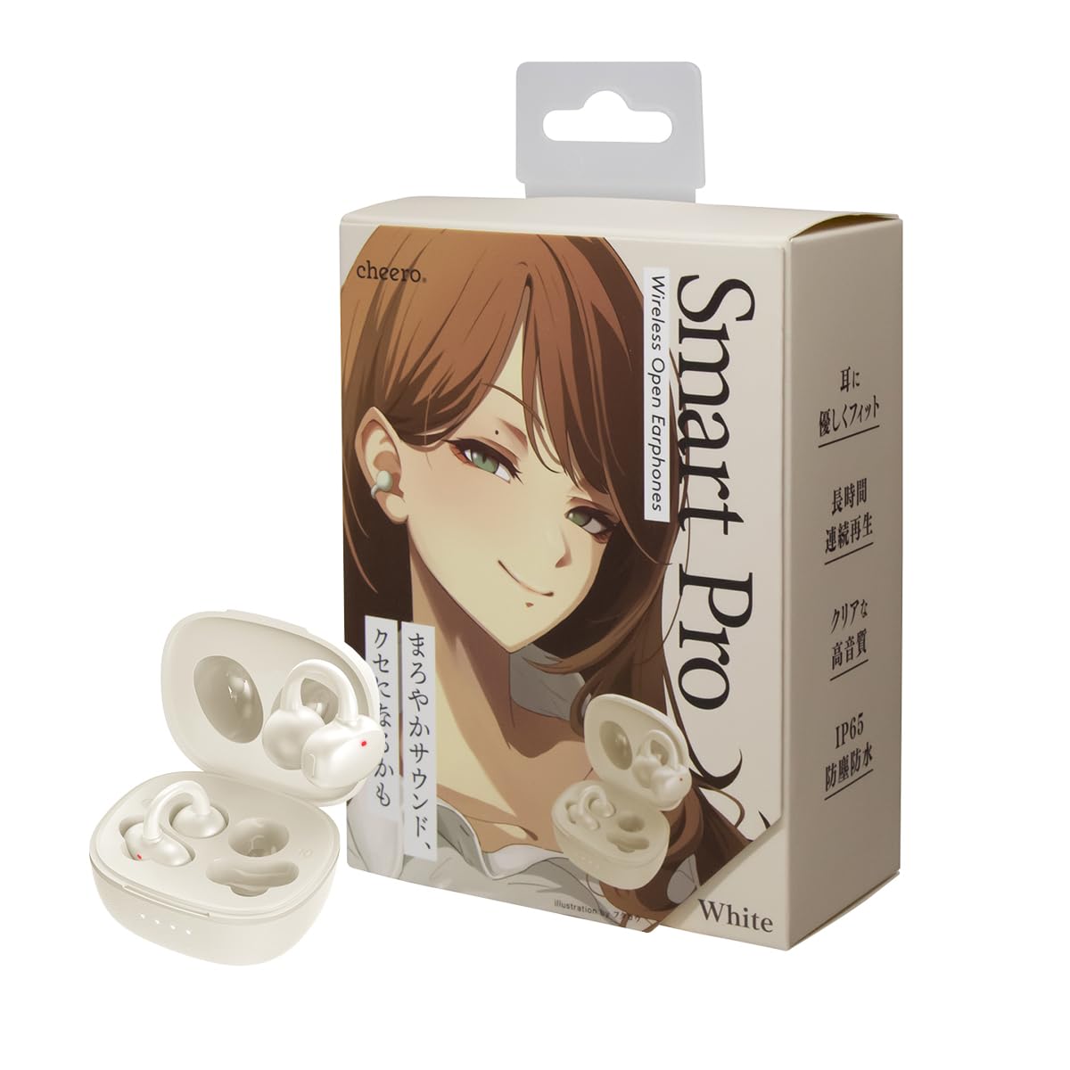 

cheero Бездротові навушники з відкритим вухом Smart Pro True Wireless Ear Cuff Bluetooth Автоматичне мультиточковість iOS Android Навушники з відкритим вухом, Тип, 6.0, Сполучення, білий
