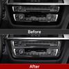For BMW F30 F31 F34 3GT F32 F33 F36 Center Console CD/Volume Knob Adjust Panel Cover Trim Accessories, Carbon Fiber ABS Sticker