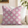 Daisy Pattern Cushion Cover Natural Linen Pillow Cover DoubleSided Print Cushion Cover for Sofa Home Decor