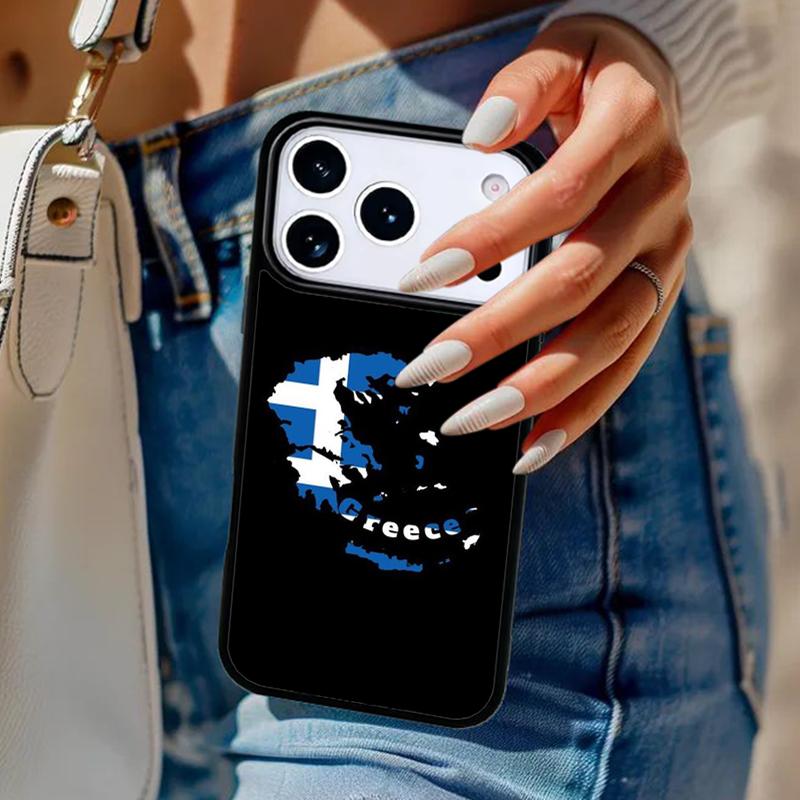Greece Greek Flag Phone Case For iPhone 17 Air 14 15 13 12 Max Cover For Apple 14 15 16 16e 11 Pro Max Plus