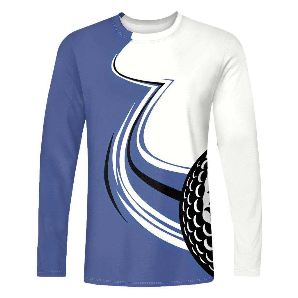 Męska koszulka z okrągłym dekoltem Odzież Odzież Outdoor Długi rękaw Nadruk Projektant mody Vintage