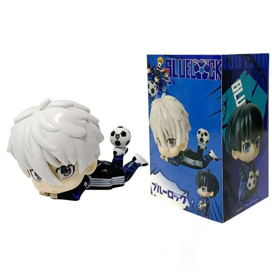 Blue Lock Kawaii Nagi Yisagi Isagi Yoichi Sedící Akční Figurka Panenka Stolní Model Anime Periferie Kreativní Dárek k Narozeninám Hračka