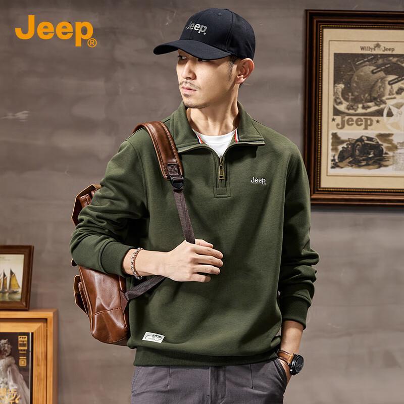 JEEP Men's 2025 Autumn/Winter Polo Collar Sweatshirt