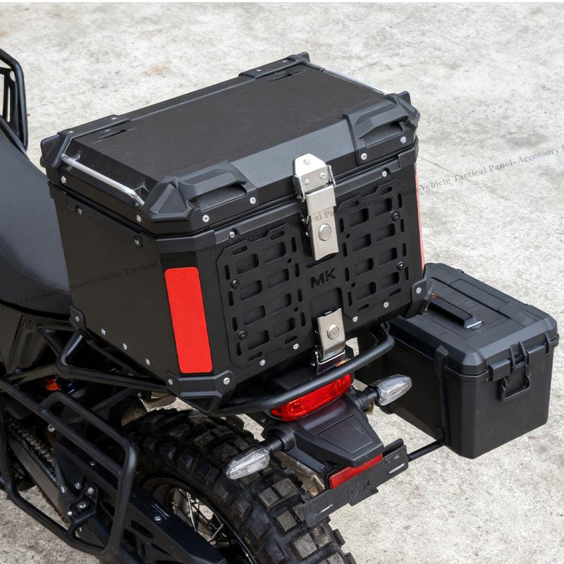 1PCS Motorcycle Top Case Quick-Mounting Molle Panel aluminum alloy Tactical Storage Box Universal Side Box Modular Organizer