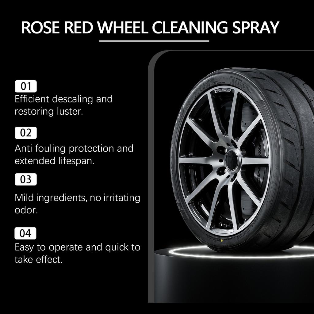 Car Tire Cleaner Spray Cleaning And Stain Removal Spray Descaling And Refresh New Tire Cleaner Clean Your Entire Wheel,120ML
