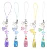 Bolsa Telefone Garrafa de Água de Cristal Alça de Telefone Feminina Cordão Corrente Chaveiro Joia