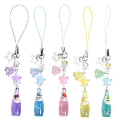 Tasche Handy Kristallwasserflasche Damen Handy-Schlaufe Lanyard Kette Schlüsselanhänger Schmuck