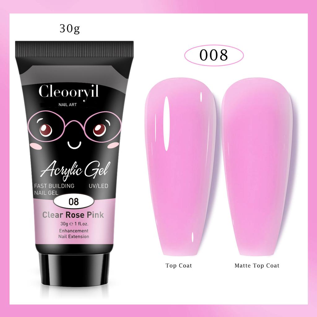 Colla per Estensione Nail Art UV Solida Senza Vassoio di Carta Estensione Rapida Modello di Cristallo Colla per Fototerapia Unghie Colla di Cristallo 15ml