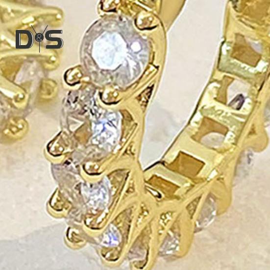 1 Paar Huggie-Ohrringe mit Zirkonia, U-förmig, klein, Kontrastfarbe, polierte Metallohrringe, Knorpelnagel-Ohrringe, Schmuck für tägliche Verabredungen und Partys