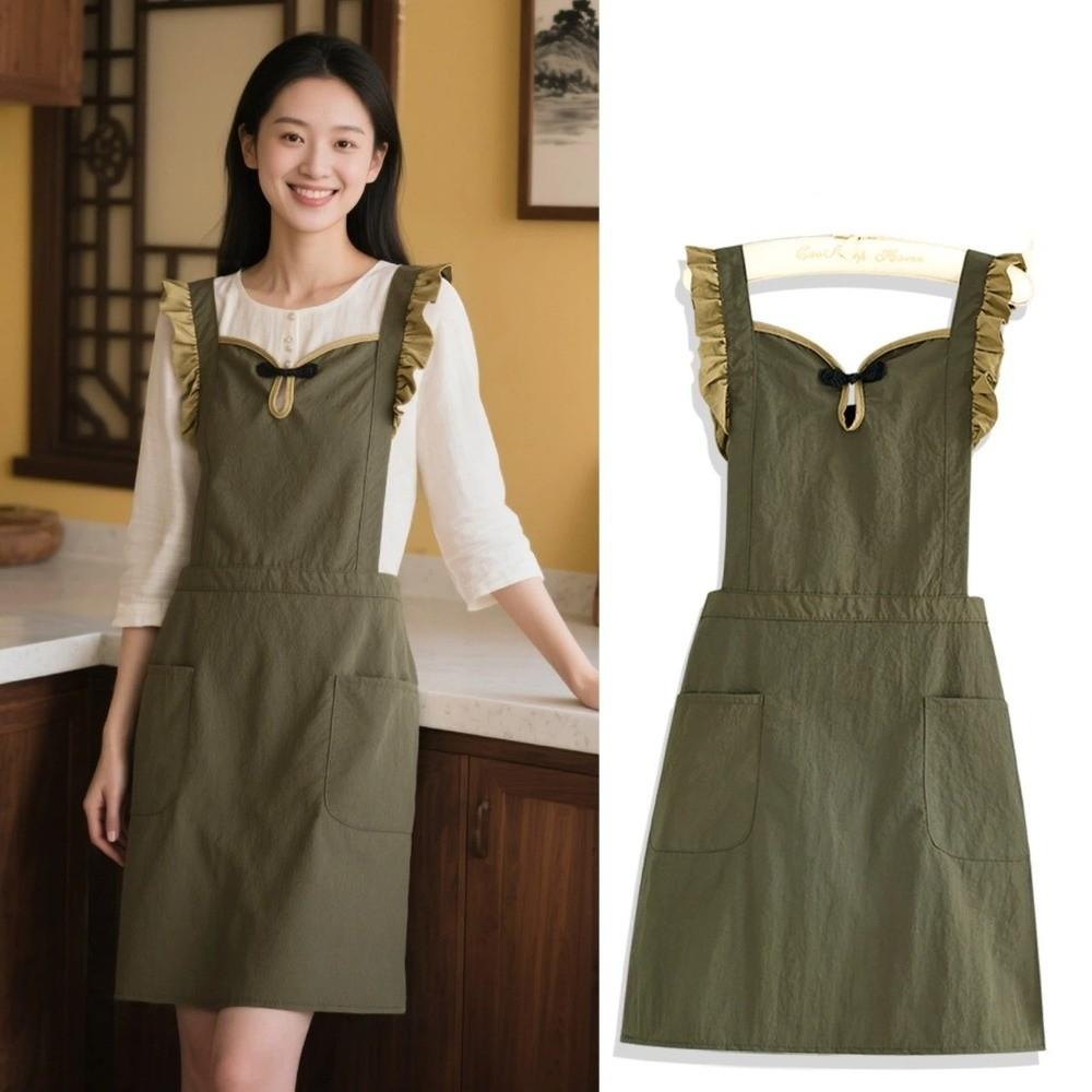 Breathable Waterproof Apron Wear-resistant Kitchen Apron Modern Cooking Apron Restaurant