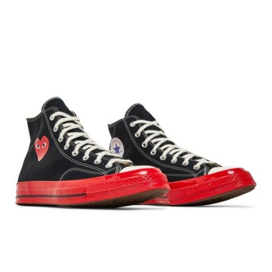 Converse Comme des Garçons Play x Chuck 70 High Black Red A01793C