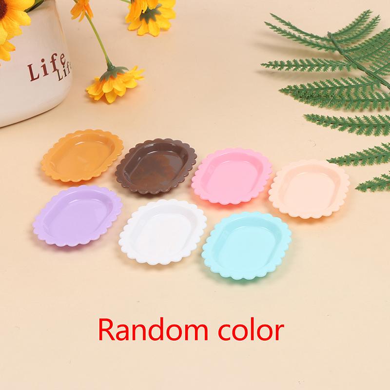 4/5PCS Candy Color 1/12 Dollhouse Miniature Nordic Food Plate Doll House Mini Play Kitchen Furniture Accessories