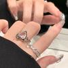 Open Chic Toe Heart Ring In Copper With Stunning Pink Diamonds For Modern Women