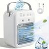Portable LED Desktop Fan Small Fan with 3-level Wind Speed Adjustment And Timer Function, Suitable for Bedroom, Study, Office Or Outdoor Camping