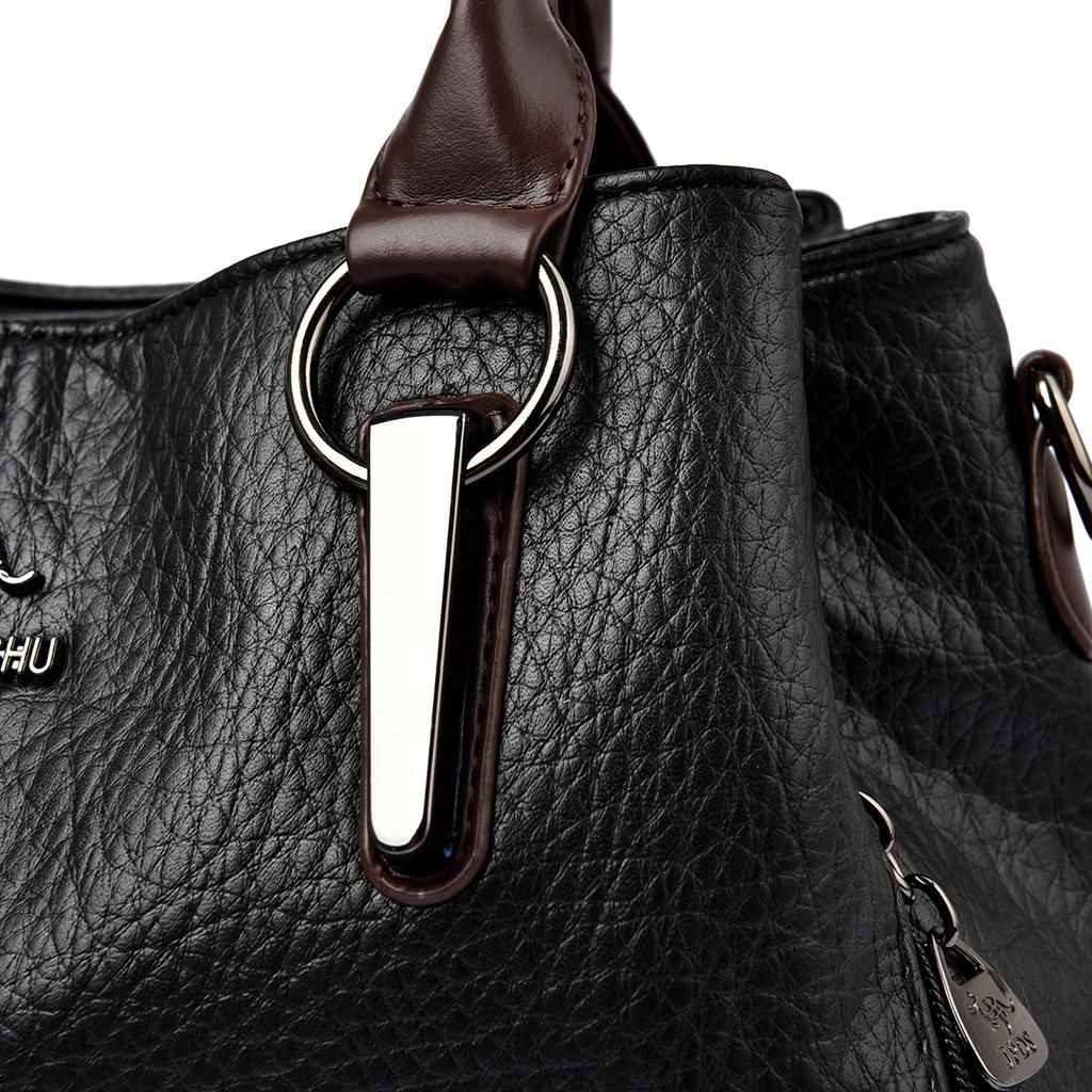 Elegant Womens Leather Handbag Tote Bag Shoulder Bag Top Handle Purse Crossbody Bag