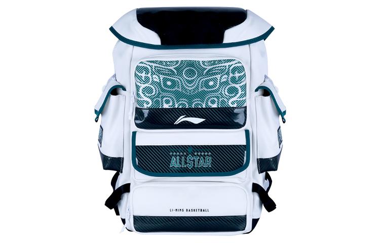 Li Ning Artificial Leather Backpack Regular Unisex White/Black ABSQ216-1