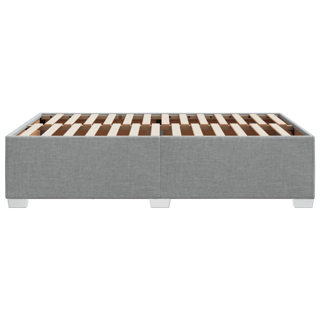 Bed Frame Without Mattress Light Grey 120 X 190 Cm Fabric