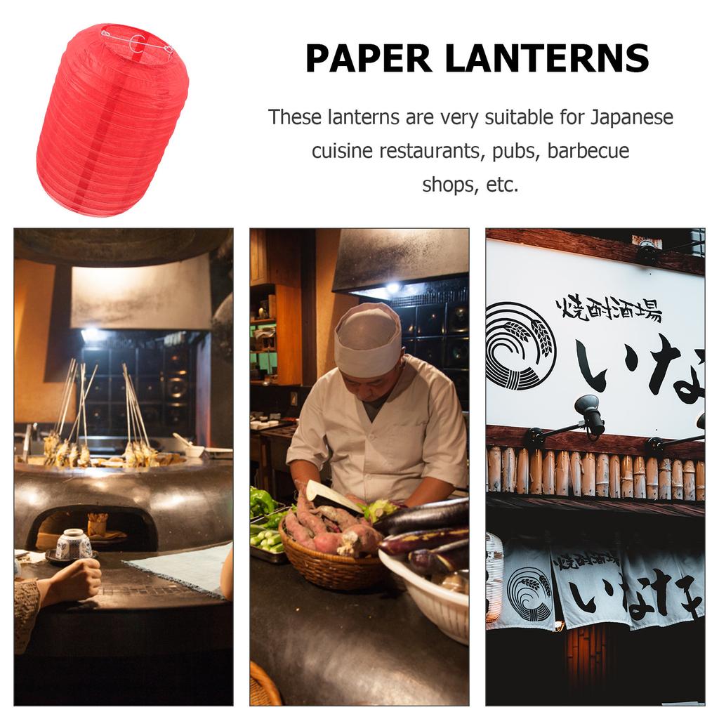 2Pcs Bright Color Japanese Style Lanterns Easy Install Hanging Decorative Lights for Theme Party Wedding Festival Outdoor Events