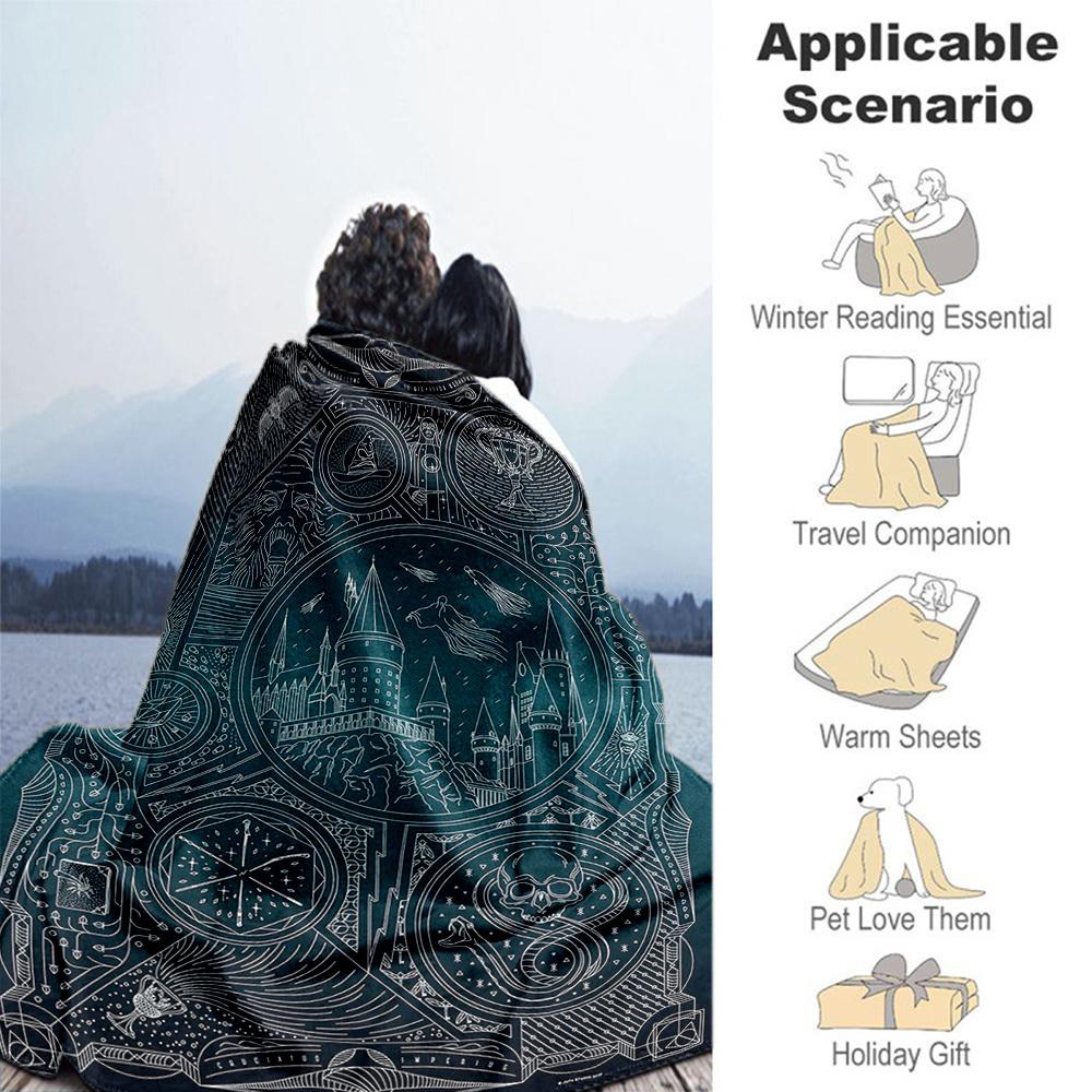 1pc Hogwarts Voldemort Death_Eater Outdoor Flannel Throw Blanket All Season Soft Warmth,Home Decor 1031197