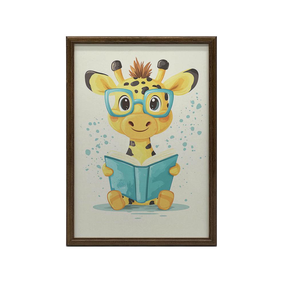 Plakat Wesoła Żyrafa W Krainie Baśni Plakat Wesoła Żyrafa W Krainie Baśni, 50X70 Cm, Bez Ramy, Papier Matowy 230 Gsm