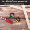 3ft 1m Keychain Tape Measure Dual Metric Inch Scales Green Yellow Heavy Duty Mini Portable