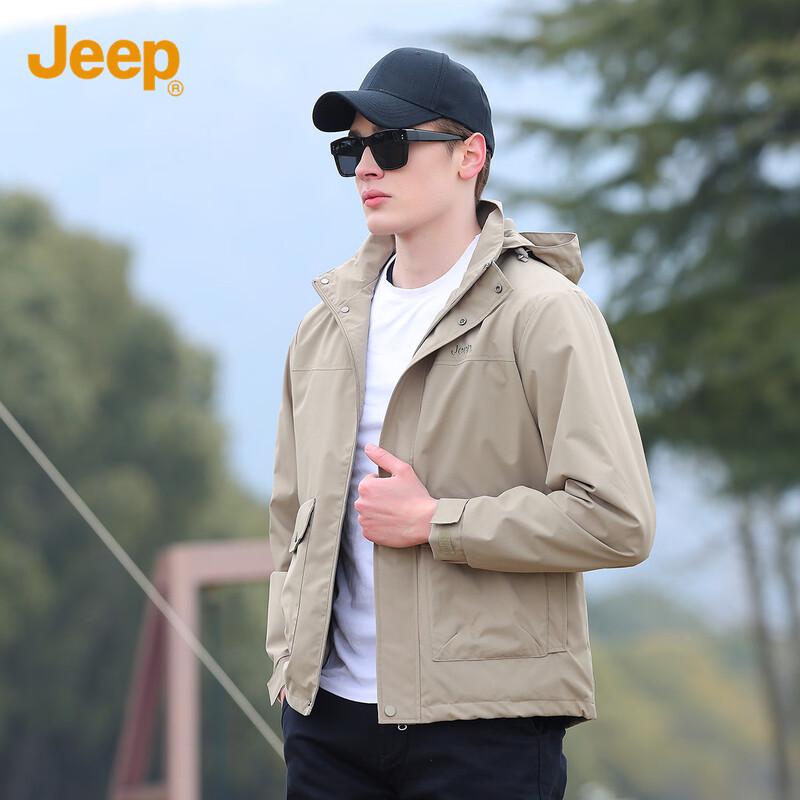 JEEP Men's Spring Hooded Outdoor Jacket