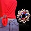 Fashion Colorful Crystal Flower Brooch Pins Female Simple Luxury Design Personality Brooches For Women