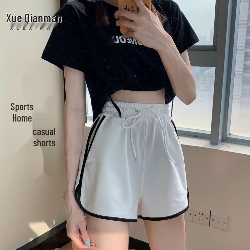 Xue Qiman Women s Loose Ice Silk Sports Shorts L