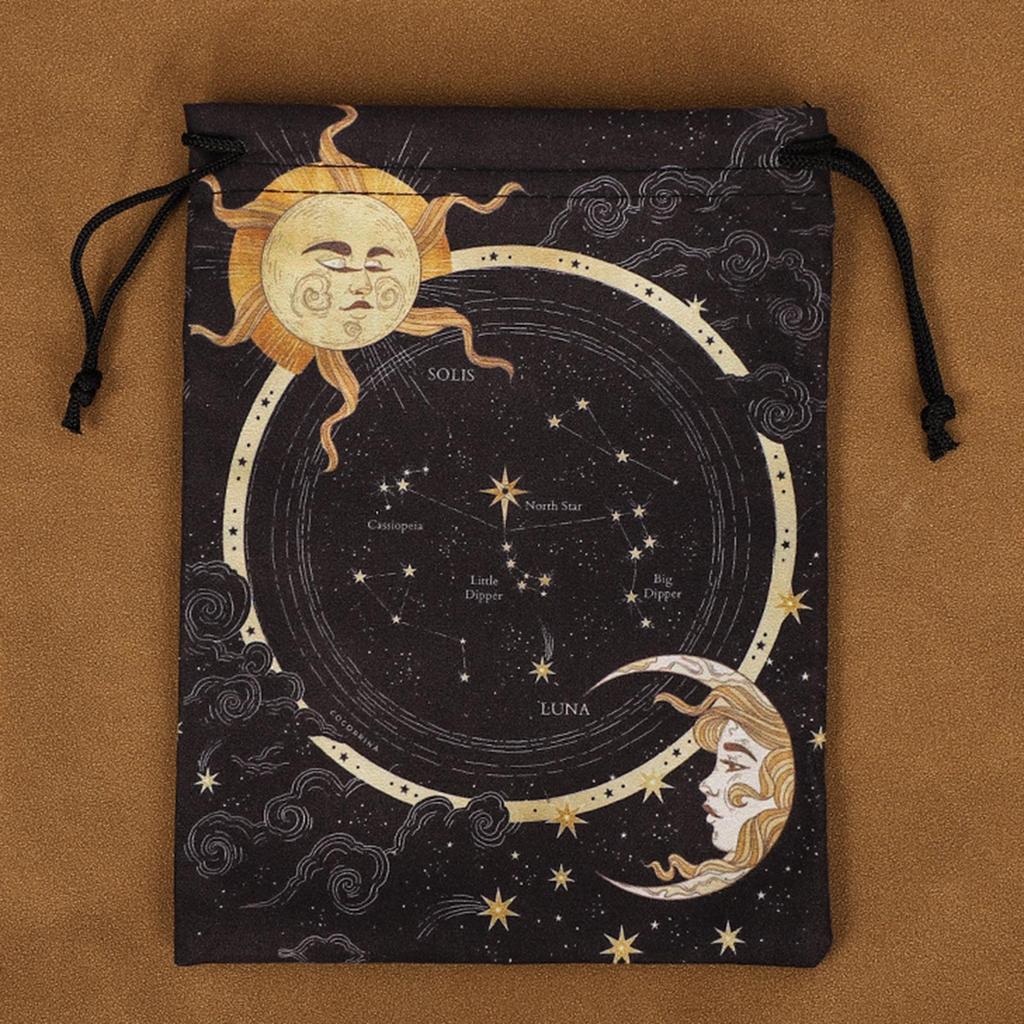 Drawstring Dices Bag Astrolabes Divinations Tarots Bag Board Game Mini Velvets Jewelry Packaging Storage Pouch Gift Bag