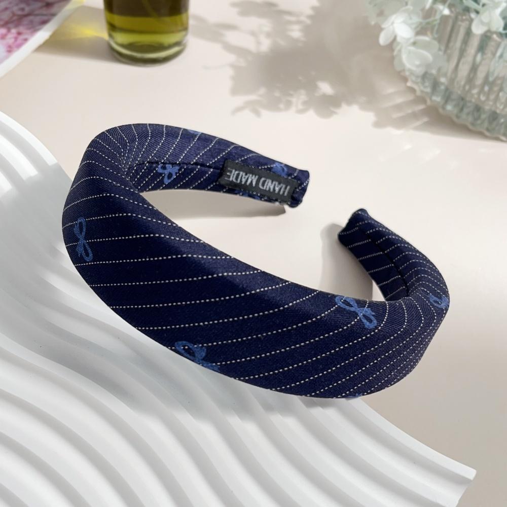 New Floral Bowknot Hairbands for Women Girls Korean Hair Accessories Sponge Soft Sweat Flower Bows Wide Hoop Headband Bandana