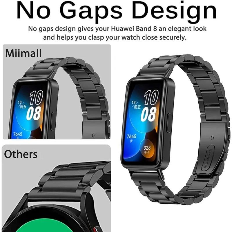 Stainless Steel Bracelet for Huawei Band 9 8 Watch Strap Metal Wristband for Huawei Band 10 Business Strap Replacement